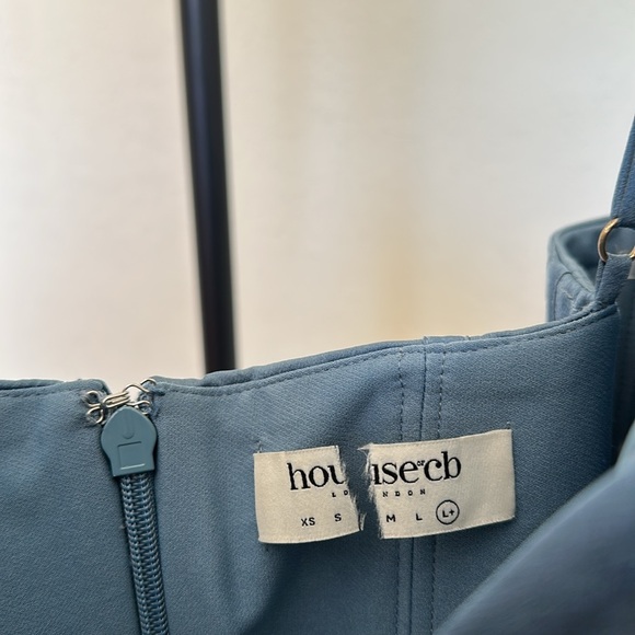 House of CB Myrna Aegean Corset midi Dress in blue NWOT $269 size XL - Picture 11 of 14